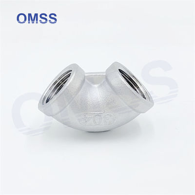 Fittings de tuyaux à vis de sexe féminin 304 1 1/2 &quot; acier inoxydable BSP NPT 90 degrés coude