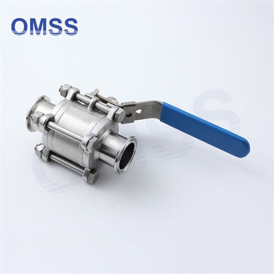 Tri Clamp Ball Valve 3A 1&quot; Sanitaire 3PC manuel sans rétention motorisé avec plate-forme haute