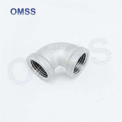 Fittings de tuyaux à vis de sexe féminin 304 1 1/2 &quot; acier inoxydable BSP NPT 90 degrés coude