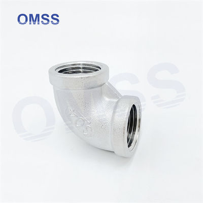 Fittings de tuyaux à vis de sexe féminin 304 1 1/2 &quot; acier inoxydable BSP NPT 90 degrés coude