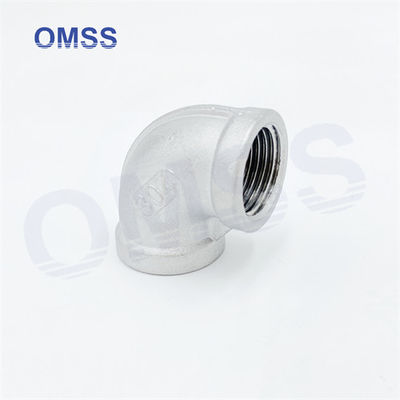 Fittings de tuyaux à vis de sexe féminin 304 1 1/2 &quot; acier inoxydable BSP NPT 90 degrés coude