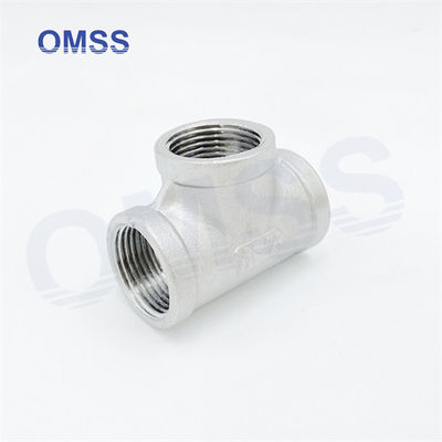 Pipe à vis sanitaire 304 1 1/2 &quot; en acier inoxydable en fonte BSP NPT T-shirt féminin