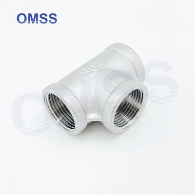 Pipe à vis sanitaire 304 1 1/2 &quot; en acier inoxydable en fonte BSP NPT T-shirt féminin