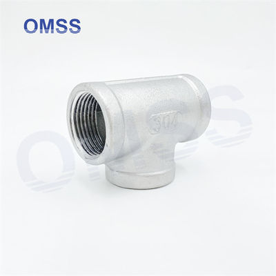 Pipe à vis sanitaire 304 1 1/2 &quot; en acier inoxydable en fonte BSP NPT T-shirt féminin