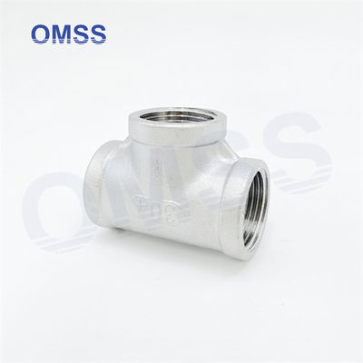 Pipe à vis sanitaire 304 1 1/2 &quot; en acier inoxydable en fonte BSP NPT T-shirt féminin