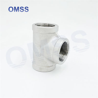 Pipe à vis sanitaire 304 1 1/2 &quot; en acier inoxydable en fonte BSP NPT T-shirt féminin